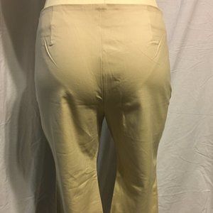 Boston Proper Side Zip Twill Capri Pant Size 16 Khaki